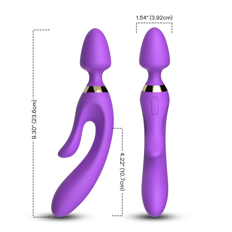 Masażer różdżka wibrator królik 9 trybów 23 cm sex